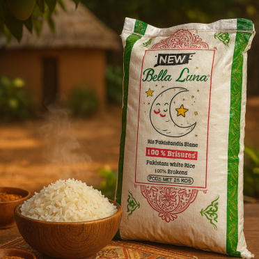BELLA LUNA - RIZ PAKISTANAIS BLANC 100% Brokens - POIDS NET 25KGS 1